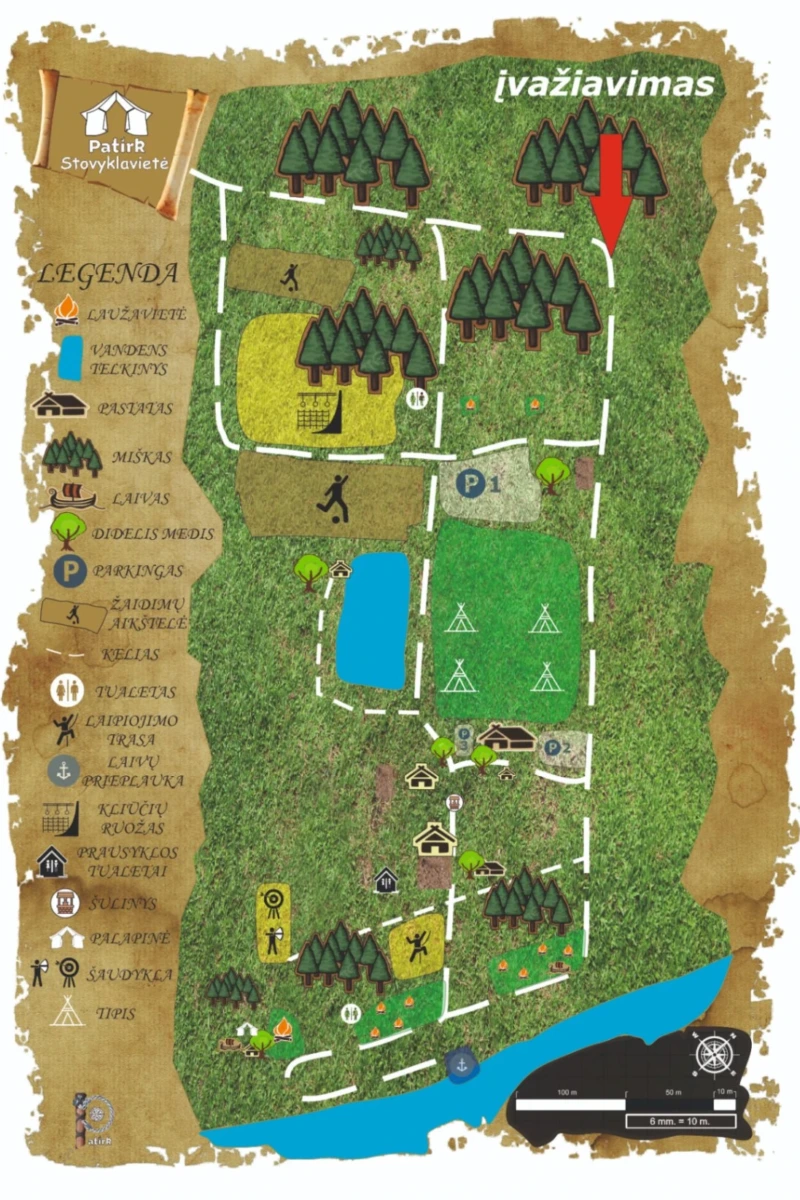 Stovyklavietės žemėlapis