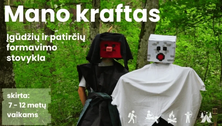 Vaikų vasaros stovykla „Mano kraftas 2026“ – kūrybinės ir aktyvios veiklos gamtoje